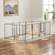 image 7 of PawHut Dog Pen, 12-Panel Puppy Pen for Medium Dogs, 80cm High, Black Black