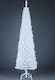 image 3 of 8Ft Artificial Flocked Slim Christmas Pencil Tree Holiday Home Decorations with Pointed Tips and Metal Stand