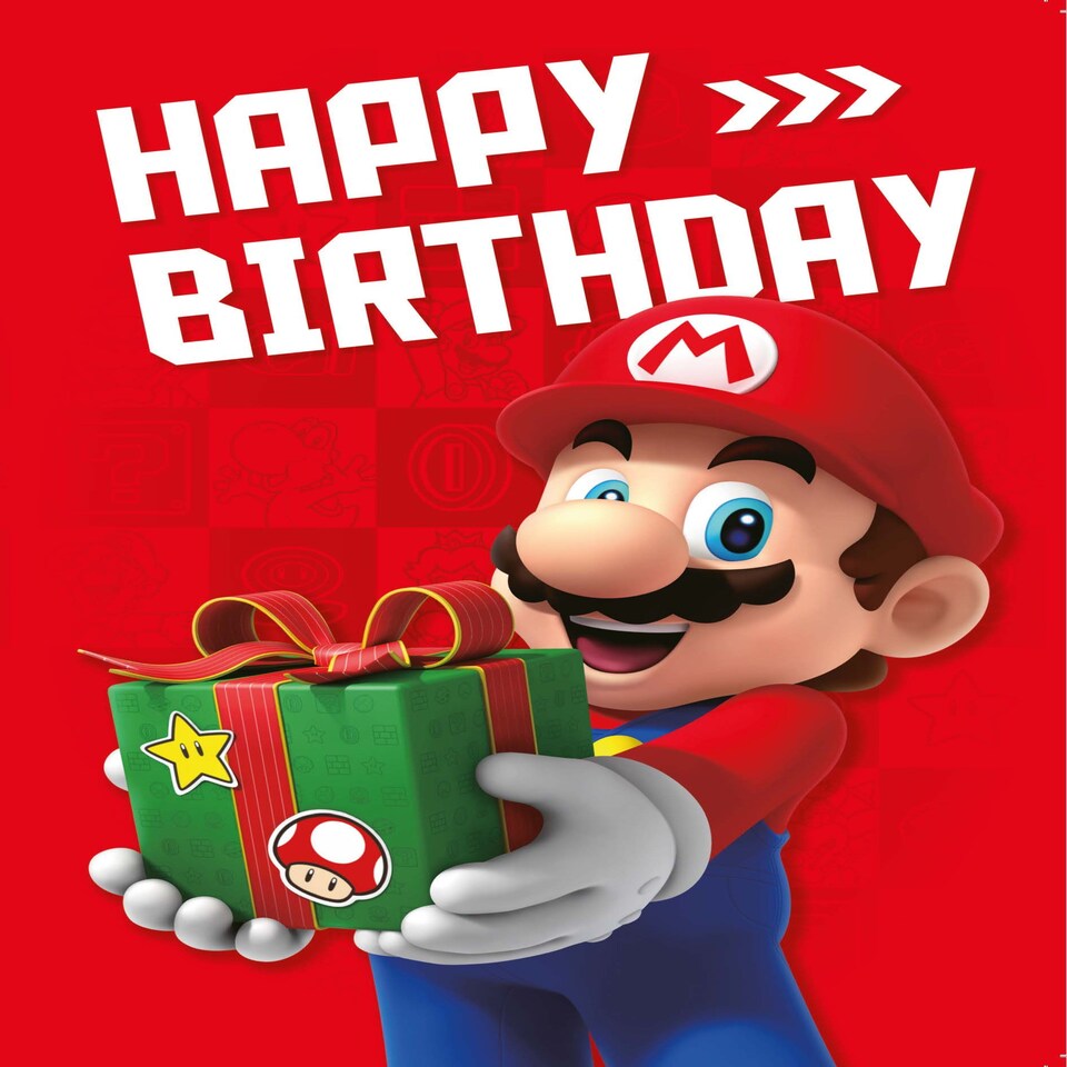image 1 of Super Mario 'Happy Birthday' Card
