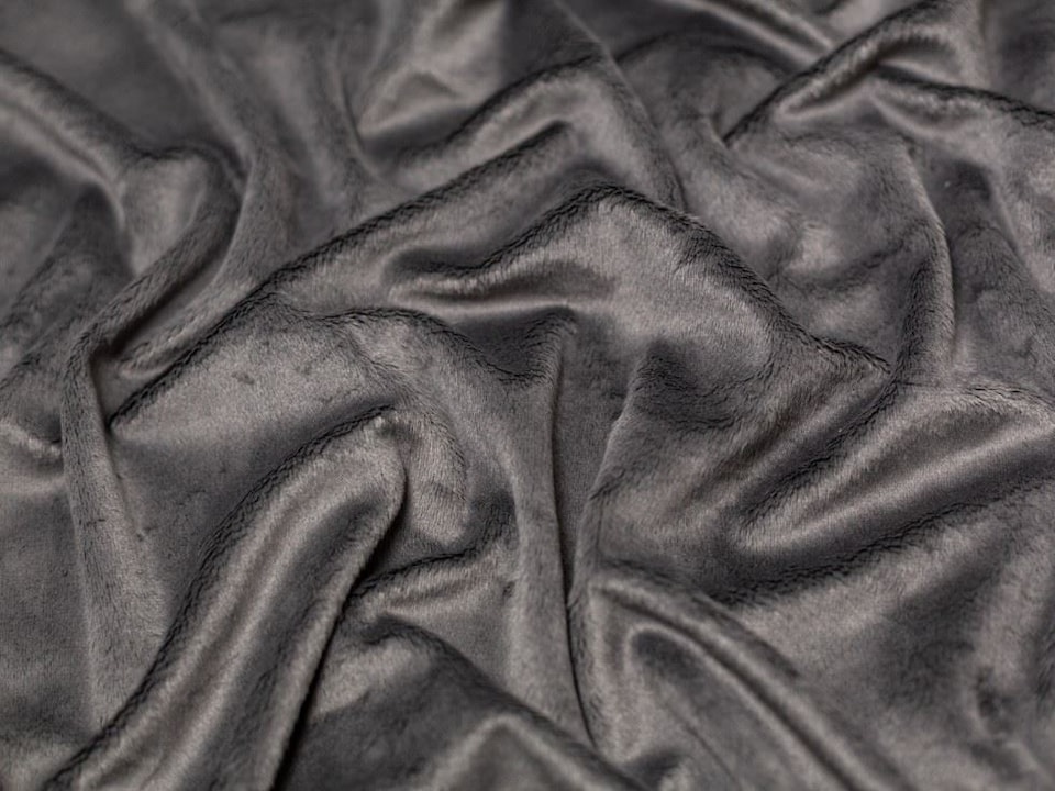 Grey Velboa Faux Fur Fabric for Dressmaking, Toy Making, 150cm / 59" Wide - per metre