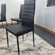 image 6 of Dining Chairs Set of 4 Black Leather Kitchen Chairs Black