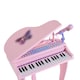 image 7 of HOMCOM 37 Key Musical Mini Piano Electrionic Keyboard Microphone Stool Pink | Pink