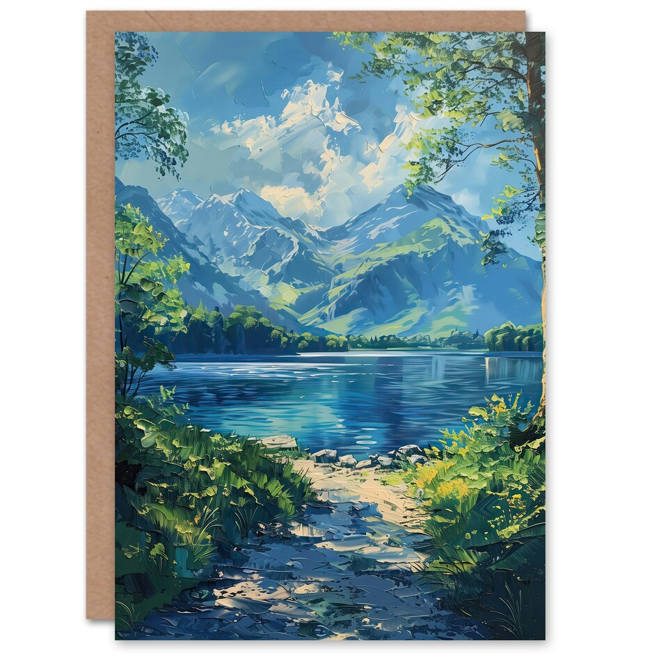 image 1 of Lake District Acrylic Helvellyn View Peace Birthday Him Her Card