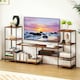 image 2 of HOMCOM TV Unit for TVs up to 55 Inches, Industrial TV Stand with Shelves Brown
