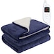 image 1 of MONHOUSE Heated Throw - Electric Blanket - Digital Controller - Timer up to 9 hours, 9 Heat Settings, Auto Shutoff - Single 130X160cm - Purple Shearling