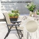 image 3 of Outsunny Folding Garden Dining Chairs Set of 4 with Mesh Seat Brown | 2 pcs