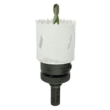 44mm HSS Hole Saw Holesaw Bi-Metal Blade Cutter Drill And Drill Adaptor Arbor