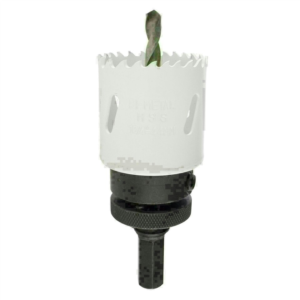 image 1 of 44mm HSS Hole Saw Holesaw Bi-Metal Blade Cutter Drill And Drill Adaptor Arbor