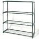 image 1 of Lacewing Metal 3 Tier Greenhouse Staging Shelving Bench in Green 126cm