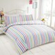 image 2 of Candy Stripe Bed Cover Duvet Cover Set with Pillowcase Multi | Super King