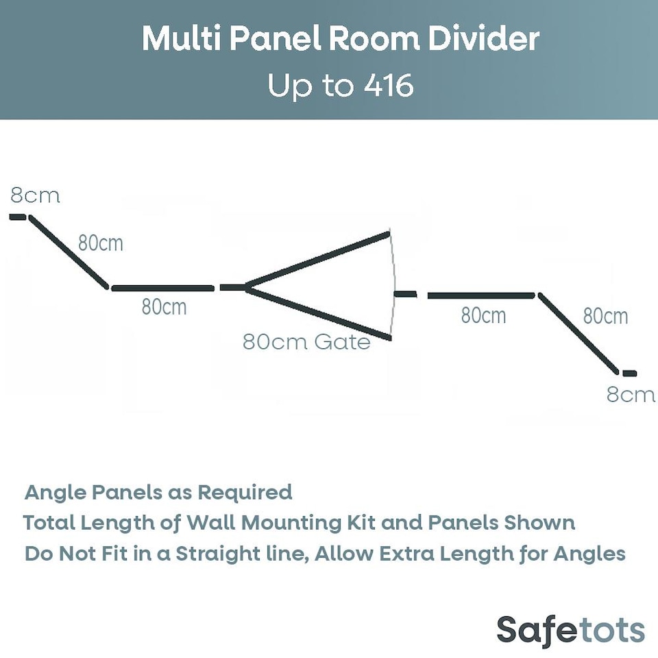 image 1 of Safetots Wooden Multi Panel Room Divider, up to 416cm, Natural Wood, 76cm Tall, Flexible Room Divider for Baby and Toddler | Cream | Natural