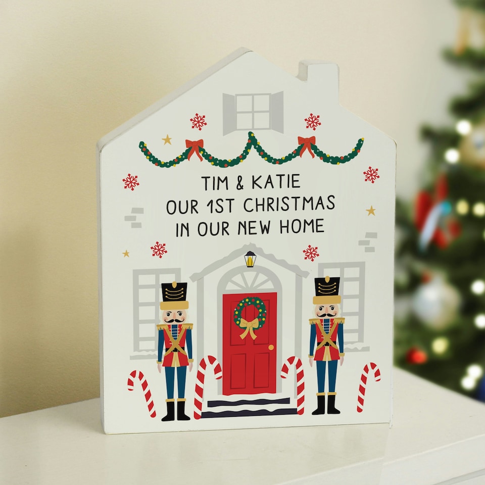 image 1 of Personalised Nutcracker Christmas House Ornament