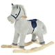 image 1 of HOMCOM Children's Rocking Horse Ride-On Sound Wood Base Handlebars 36-72 Months