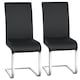 image 7 of Yaheetech  Set of 2 Dining Chairs Faux Leather Chairs with Metal Legs Grey | Light Grey