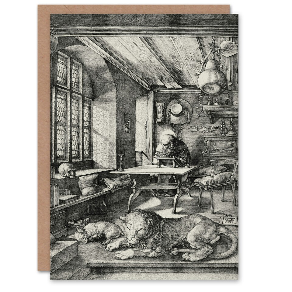image 1 of Albrecht Durer Art Card Saint Jerome in His Study