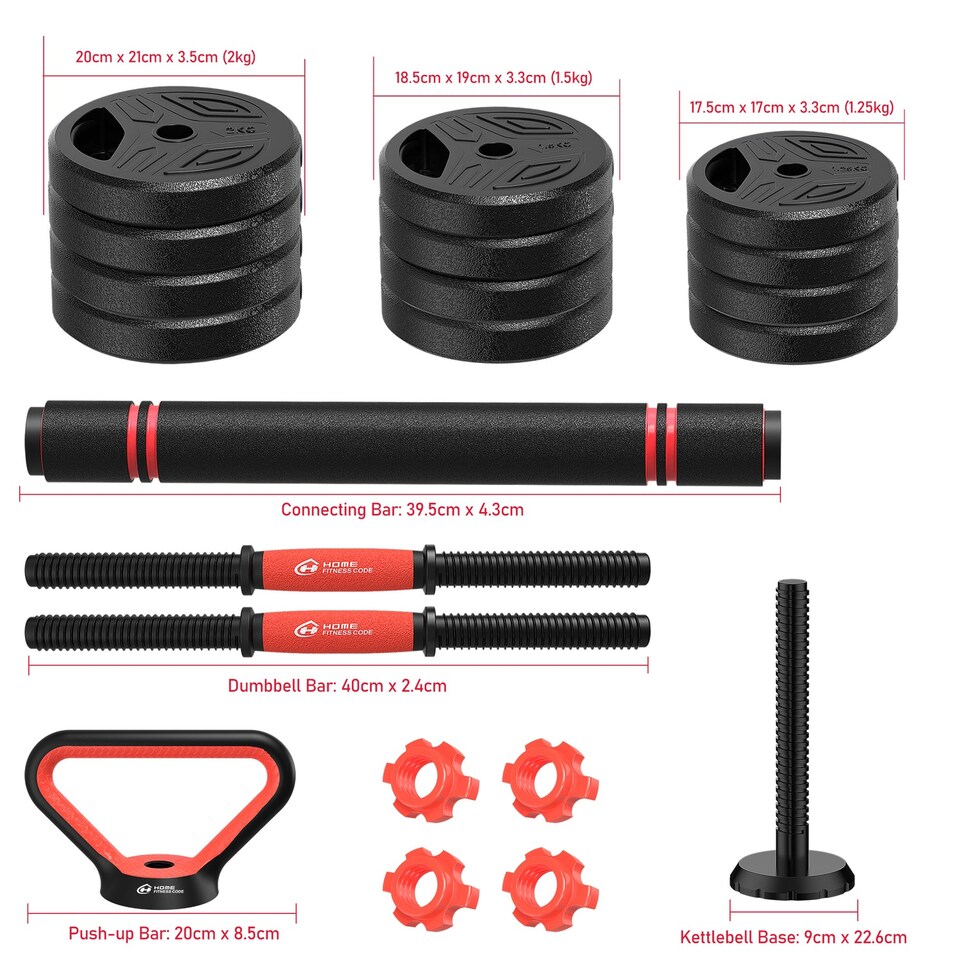 image 1 of Homefitnesscode 4 In 1 Multifunctional Dumbbell Set