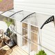 image 7 of Outsunny Door Canopy Outdoor Awning Rain Shelter for Window Porch 303x96 Clear Clear | Clear