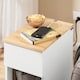 image 8 of SoBuy FBT111-WN Slim Bedside Table Bedside Cabinet Narrow Side Table Nightstand with Drawer and Shelf for Bedroom