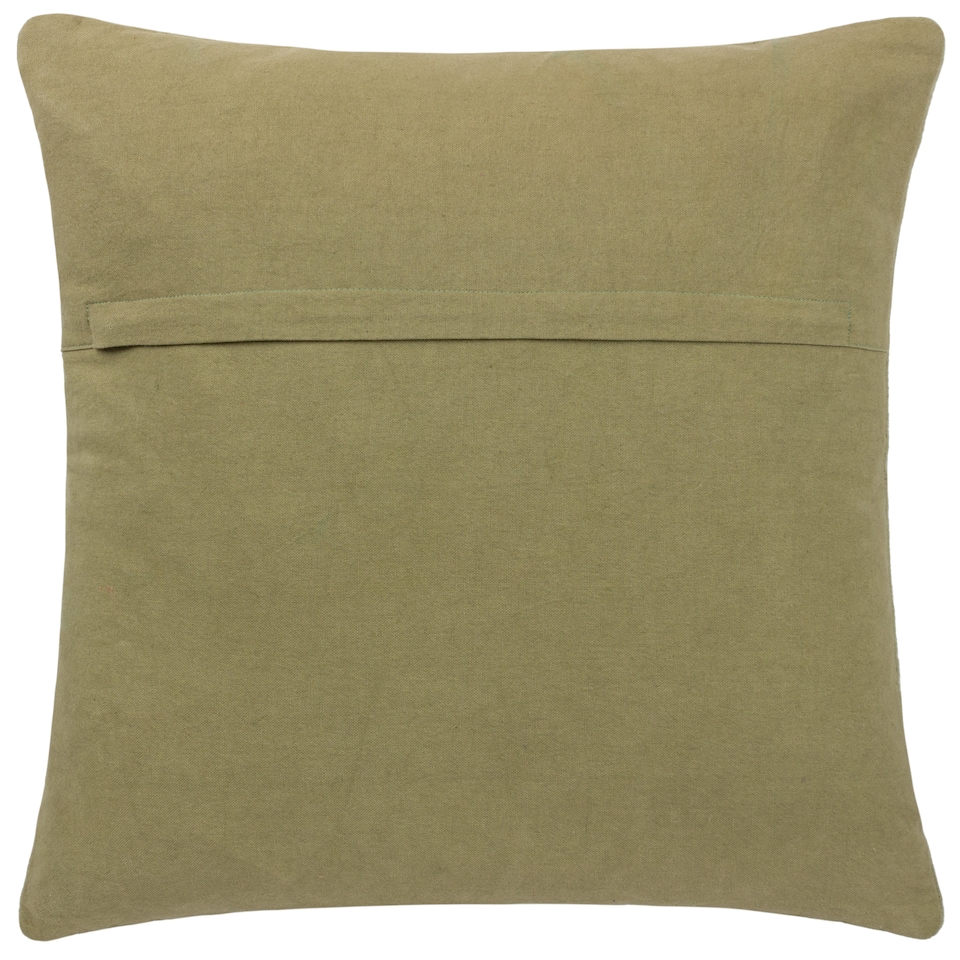 image 1 of Yard Hush Cotton Linear Cushion, Avocado, 45 x 45cm