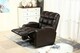 image 6 of Regal Bonded Leather Recliner Rocking Swivel Heat & Massage Chair (Brown)