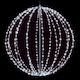 image 9 of 40cm Light up White Metal Frame Hanging Christmas Ball with 240 Cool White LEDs