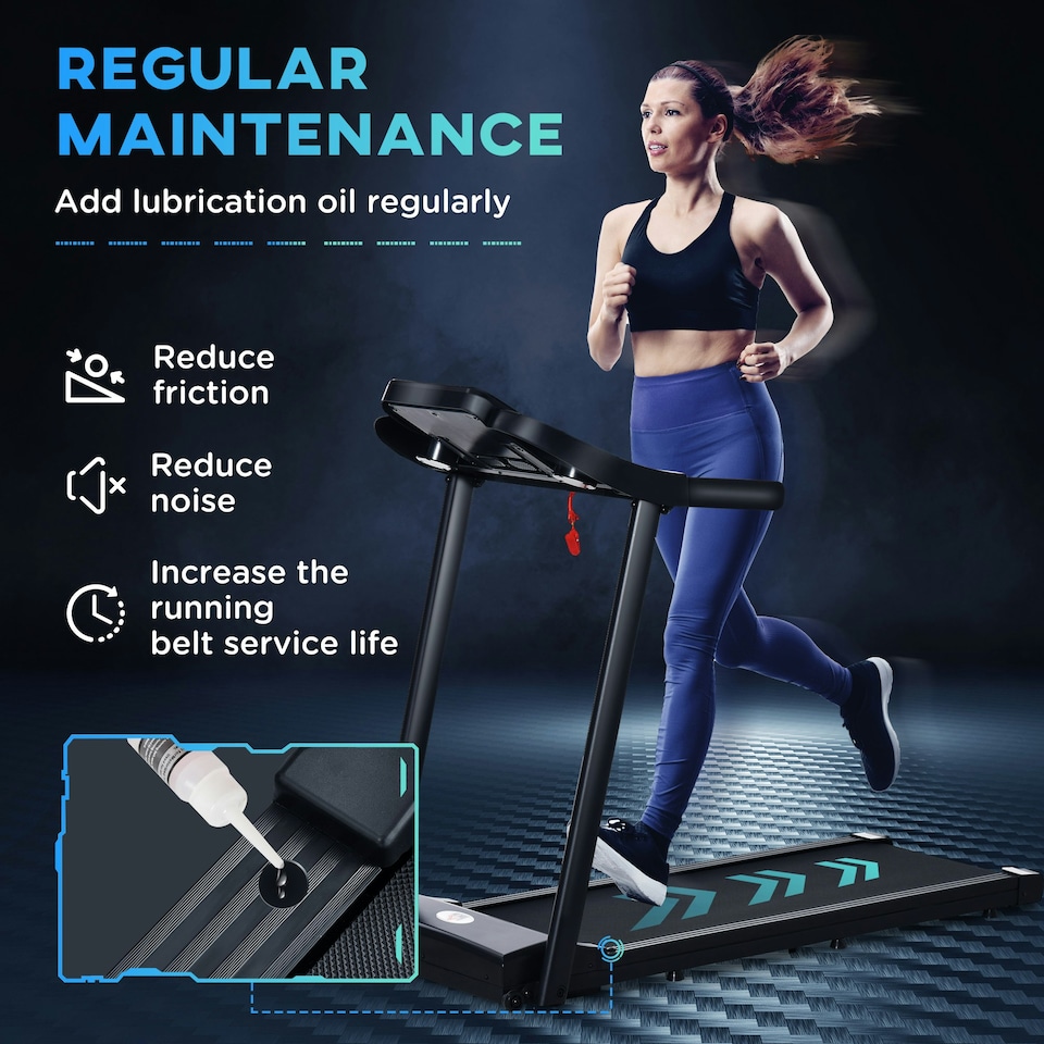 image 1 of HOMCOM Treadmill 1.5HP Electric Motorised Running Machine w/ LED Display