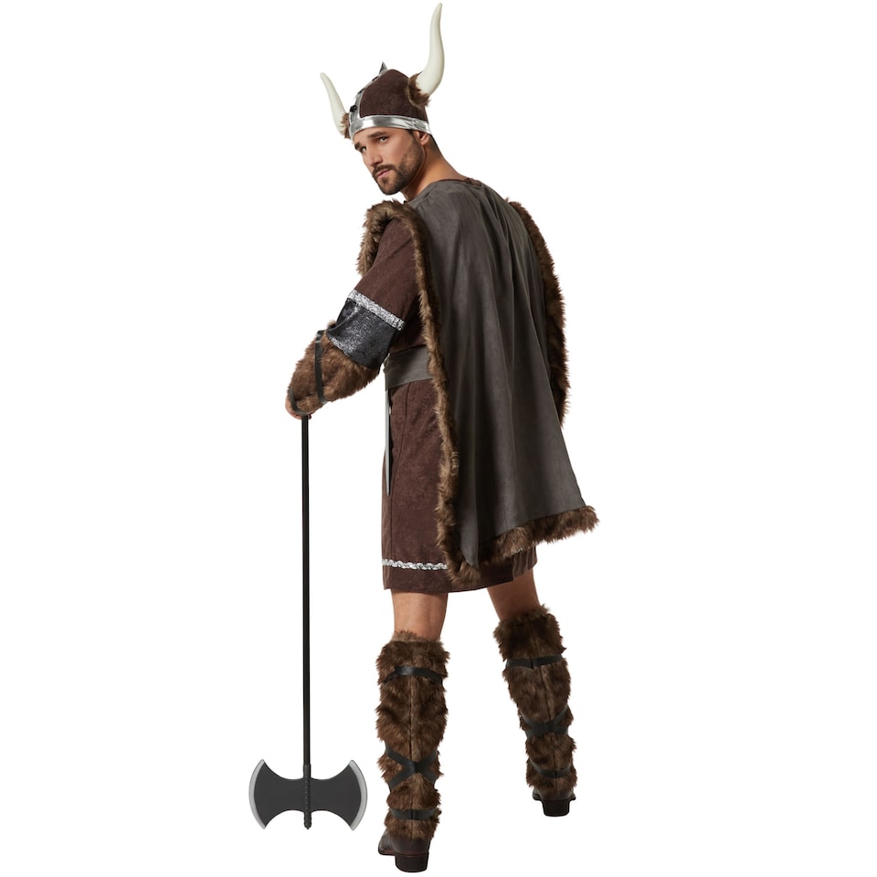 image 1 of Mens Fancy Dress Costume - Viking | Brown | brown | S | 1