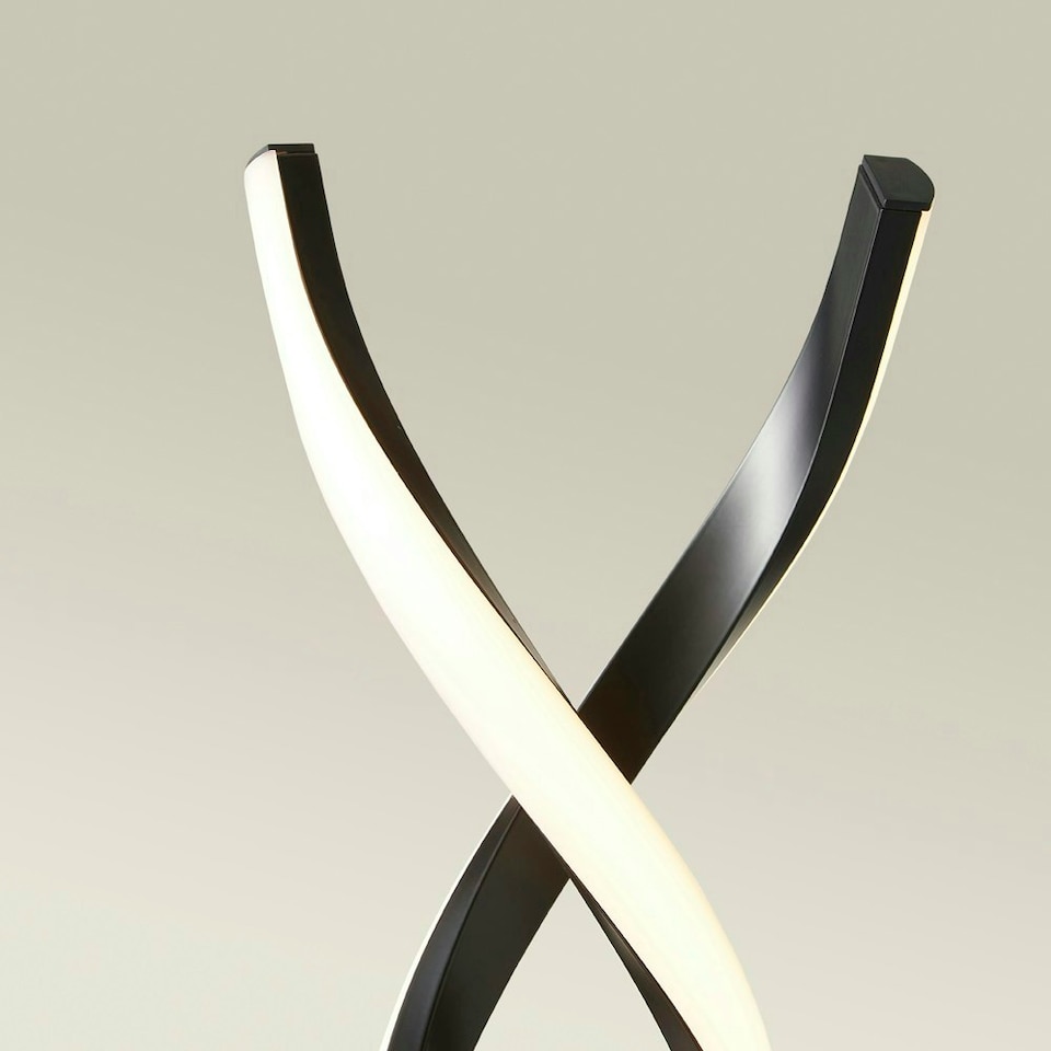 image 1 of ValueLights Infinity Black Double Twist Integrated LED Floor Lamp Black