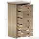 image 3 of Vida Designs Panama 5 Drawer Narrow Chest of Drawers Bedroom Storage, Solid Pine Wood