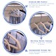 image 2 of Harbour Housewares 100x Velvet Hangers - 45cm - Blue - Non-Slip Coat Hangers with Trouser Bar Clothes Bar 360 Degree Swivel Hook