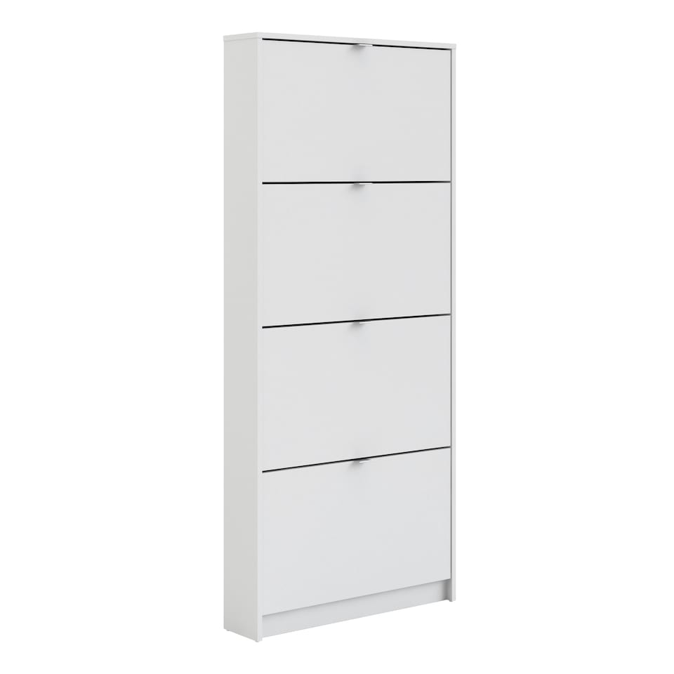 image 1 of Shoes Shoe Cabinet 4 Flip Down Doors and 1 layer in White