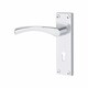 image 4 of Golden Grace Victorian Scroll Astrid Door Handles Lever Lock in Polished Chrome with 3 Lever Lock Set & 1 Pair of 3" Ball Bearing Hinges Chrome