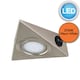 image 4 of Set of 2 Puck - Brushed Steel LED Under Cabinet Kits Silver