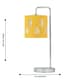 image 8 of First Choice Lighting Chrome Arched Table Lamp with Ochre Fern Cut Out Shade Chrome | Yellow