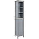 image 1 of kleankin Bathroom Floor Tall Cabinet Storage Unit w/ Cupboard Shelf