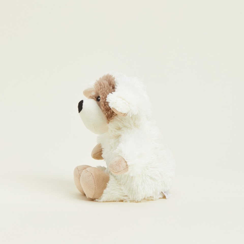image 1 of Warmies Junior Puppy Microwavable Plush, Weighted Teddy Slightly Scented with Dried French Lavender for Anxiety and Relaxation, Microwavable