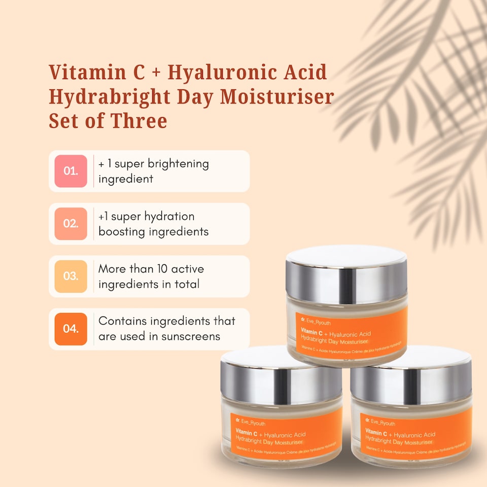 image 1 of Dr. Eve_Ryouth 3 X Vitamin C + Hyaluronic Acid Hydrabright Day Moisturiser 50ml