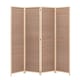 image 1 of Living and Home 4-Panel Bamboo Woven Folding Divider Screen - Brown | Brown