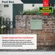 image 5 of Burg-Wachter Elegance Wall Mounted Galvanised Stell Lockable Weatherproof Ppost Box - 36x31x11cm Green | Chartwell Green