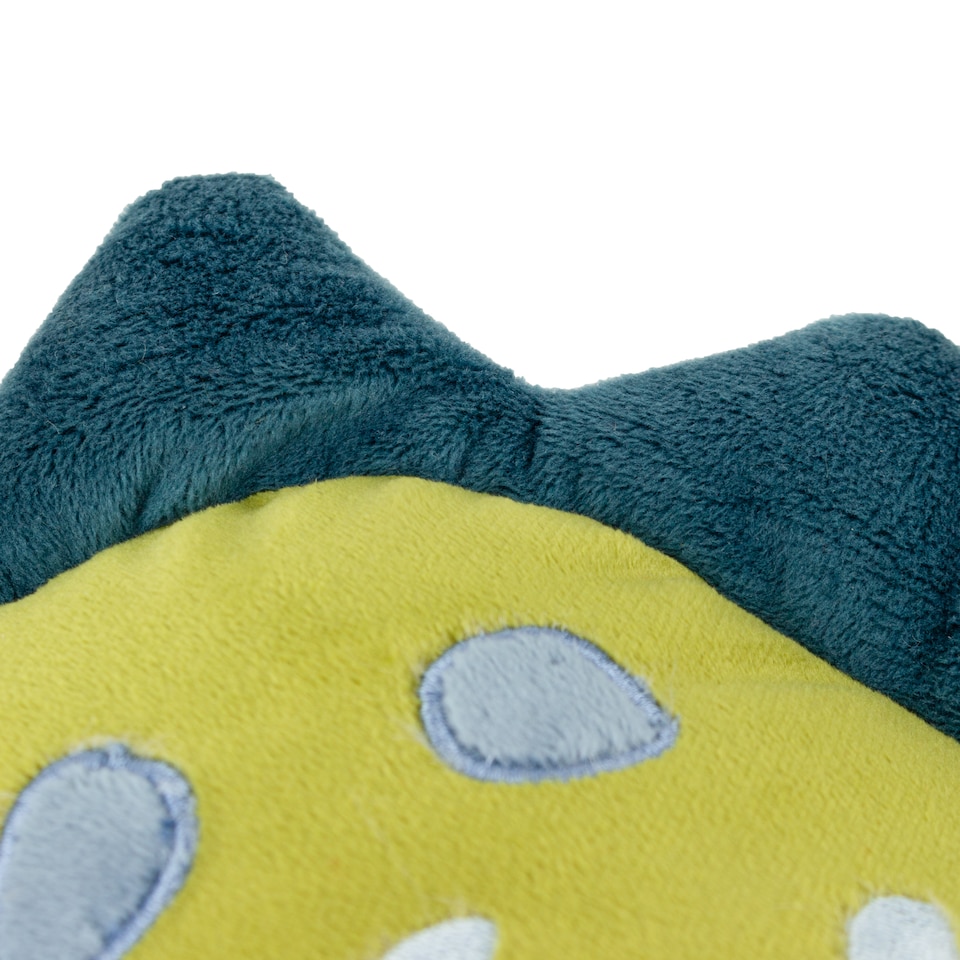 image 1 of little furn. Dino Kids Novelty Cushion, Green, 46 x 36cm