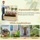 image 10 of COSTWAY Raised Garden Bed w/Trellis Elevated Planter Box Natural