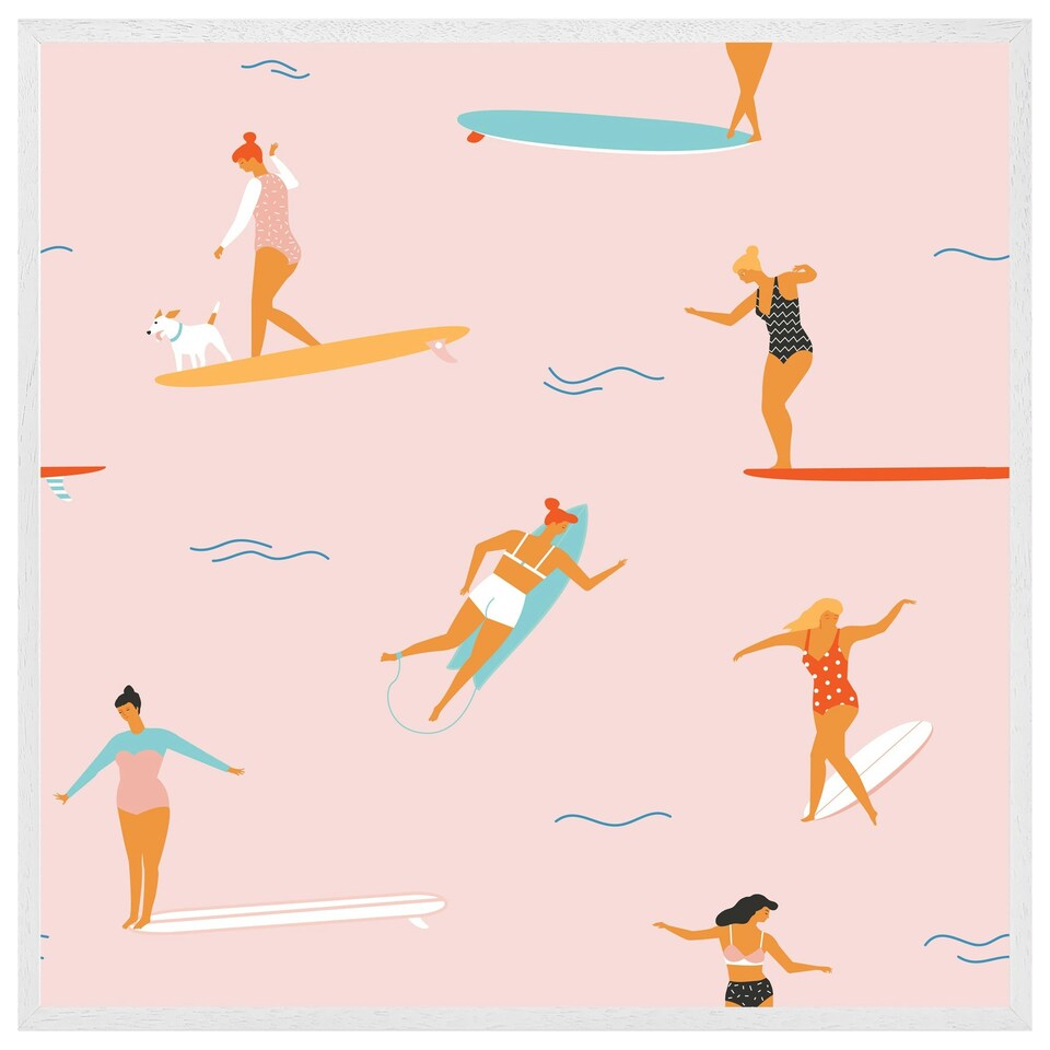 image 1 of Surfers (Picture Frame) White | L