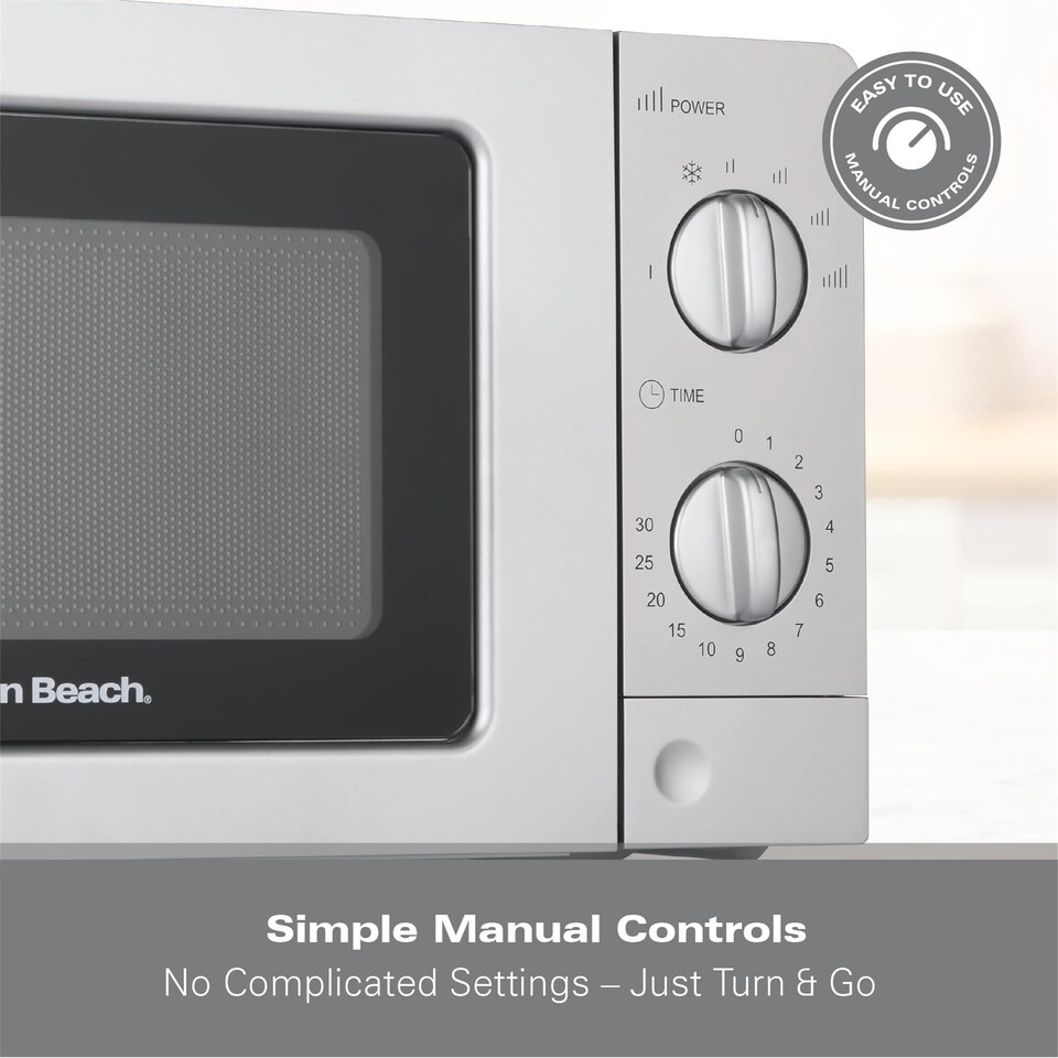 image 1 of Hamilton Beach 20L Standard Silver Microwave