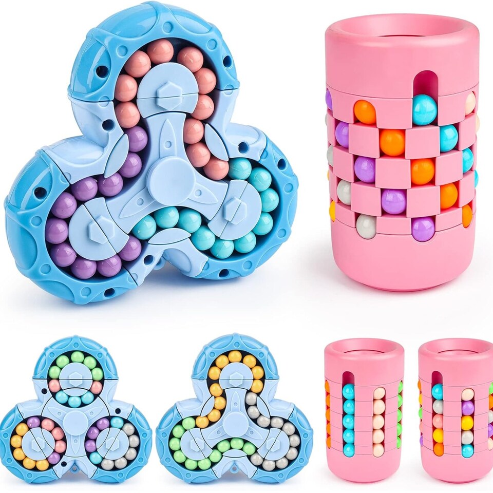 image 1 of Magic Bean Rotating Cube Game - Multicoloured Educational Puzzle Toy for Boys & Girls, Develops Problem-Solving, Spatial Awareness & Coordination, No-Battery Learning Gift for Ages 4-6