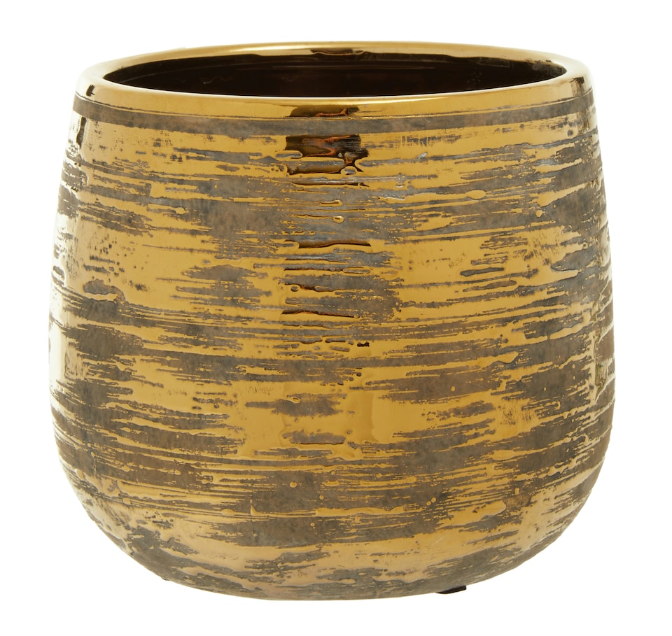 Honna Large Ceramic Planter | Gold