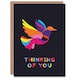 image 1 of Thinking Of You Colourful Dove Graphic Design Miss You Card