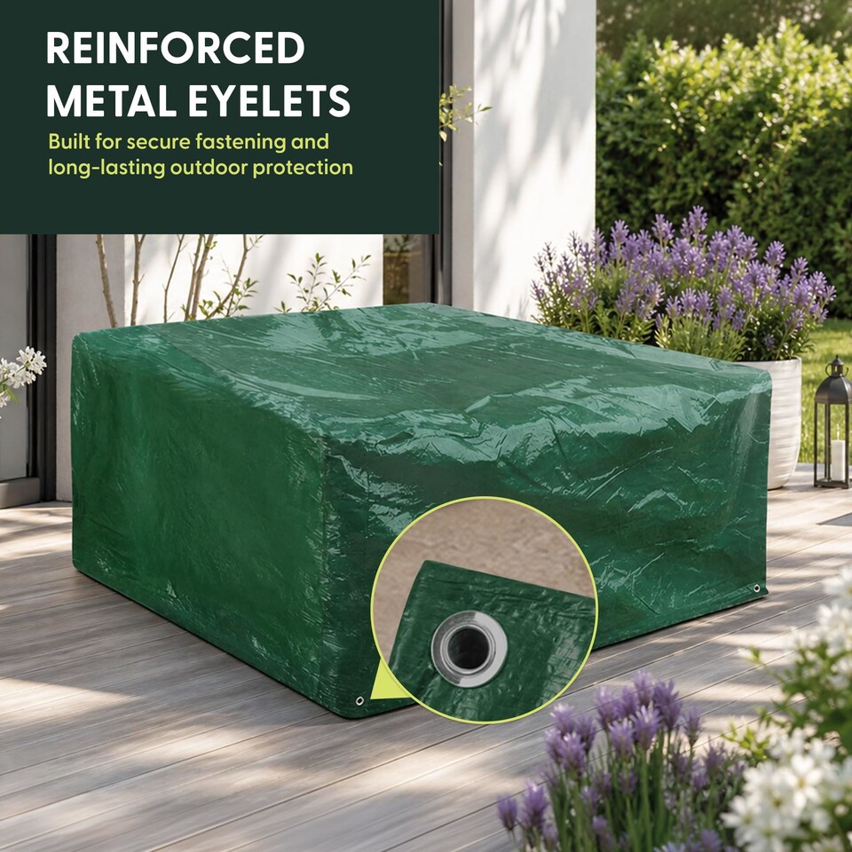 image 1 of Keplin Waterproof Garden Furniture Cover Heavy Duty Polyethylene Brass Eyelets