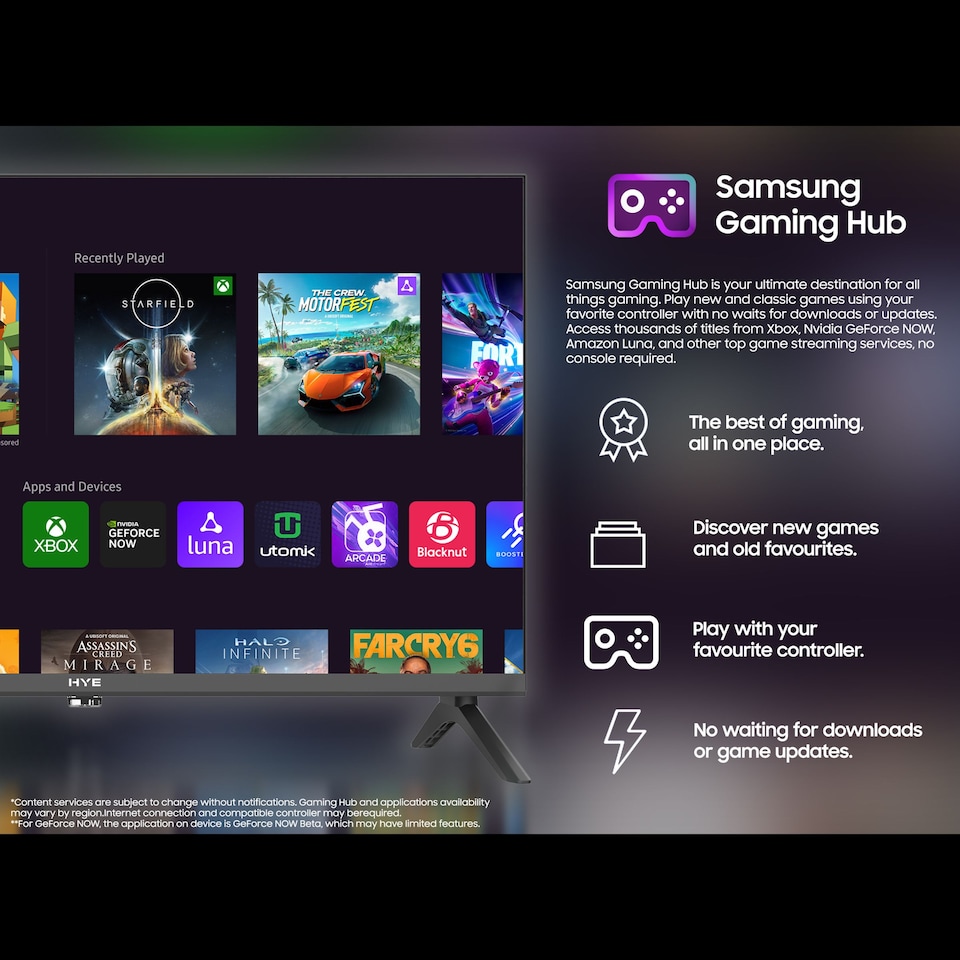 image 1 of HYE 50" Inch 2K QLED Tizen OS WiFi Frameless Smart TV - 50QLEDS1008