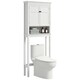 image 1 of HOMCOM Over Toilet Storage Unit 3-Tier Freestanding Washing Machine Cabinet 