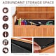 image 5 of COSTWAY Multifunctional Patio Storage Bench W/ Liner Brown